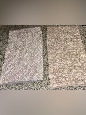 Neutral Textured Area Rugs - Light Gray & Beige